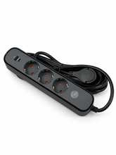 Удлинитель на 3 гнезда 5 м с выключателем, USB и Type-C, 3х1,5 мм², BV-0305-A/C, серия PROLINE-ULTRA