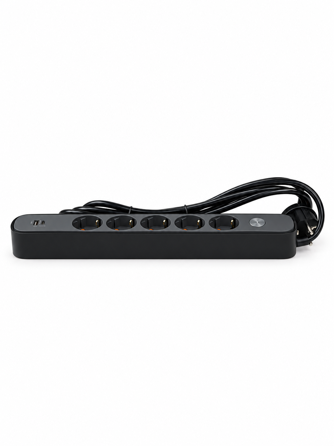 Удлинитель на 5 гнезд 3 м с выключателем, USB и Type-C, 3х1,5 мм², BV-0503-A/C, серия PROLINE-ULTRA