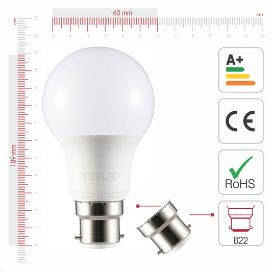 LED-Лампа A60 (9W, B22, 4000K)