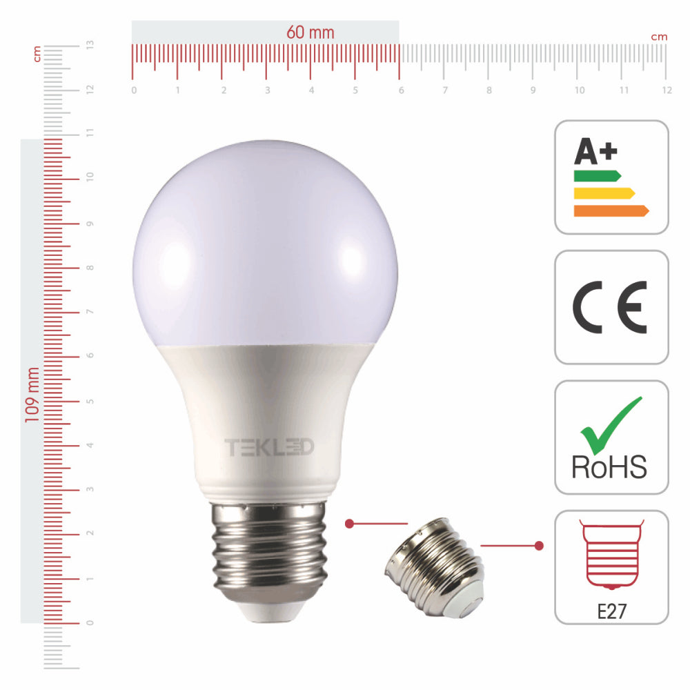 Светодиодная лампа LED A60 E27 с цоколем Edison Screw