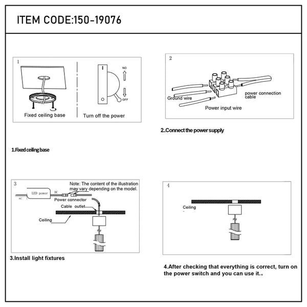User manual for Acorn LED Pendant Downlight with Cove Lighting Effect 10W Warm White-150-19076