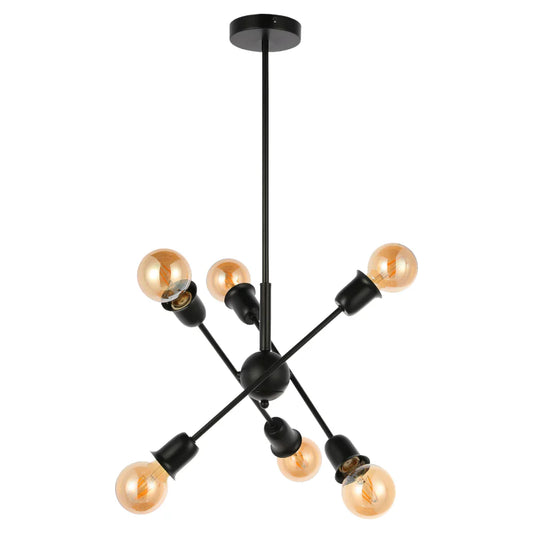 Main image of Black Rod Ceiling Light with Adjustable Geometry | TEKLED 159-179731