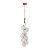 Chandelier TEKLED Bronze Chandelier 67067-9 Milky Glass 9xG9(TEKLED)-159-18260--159-18260