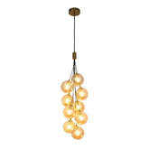 Chandelier TEKLED Bronze Chandelier 67069-9 Amber Glass 9xG9(TEKLED)-159-18264--159-18264
