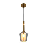 Chandelier TEKLED Chandelier 66967-1A Smoke Glass 1xE27+LED 3000K(TEKLED)-159-18298--159-18298