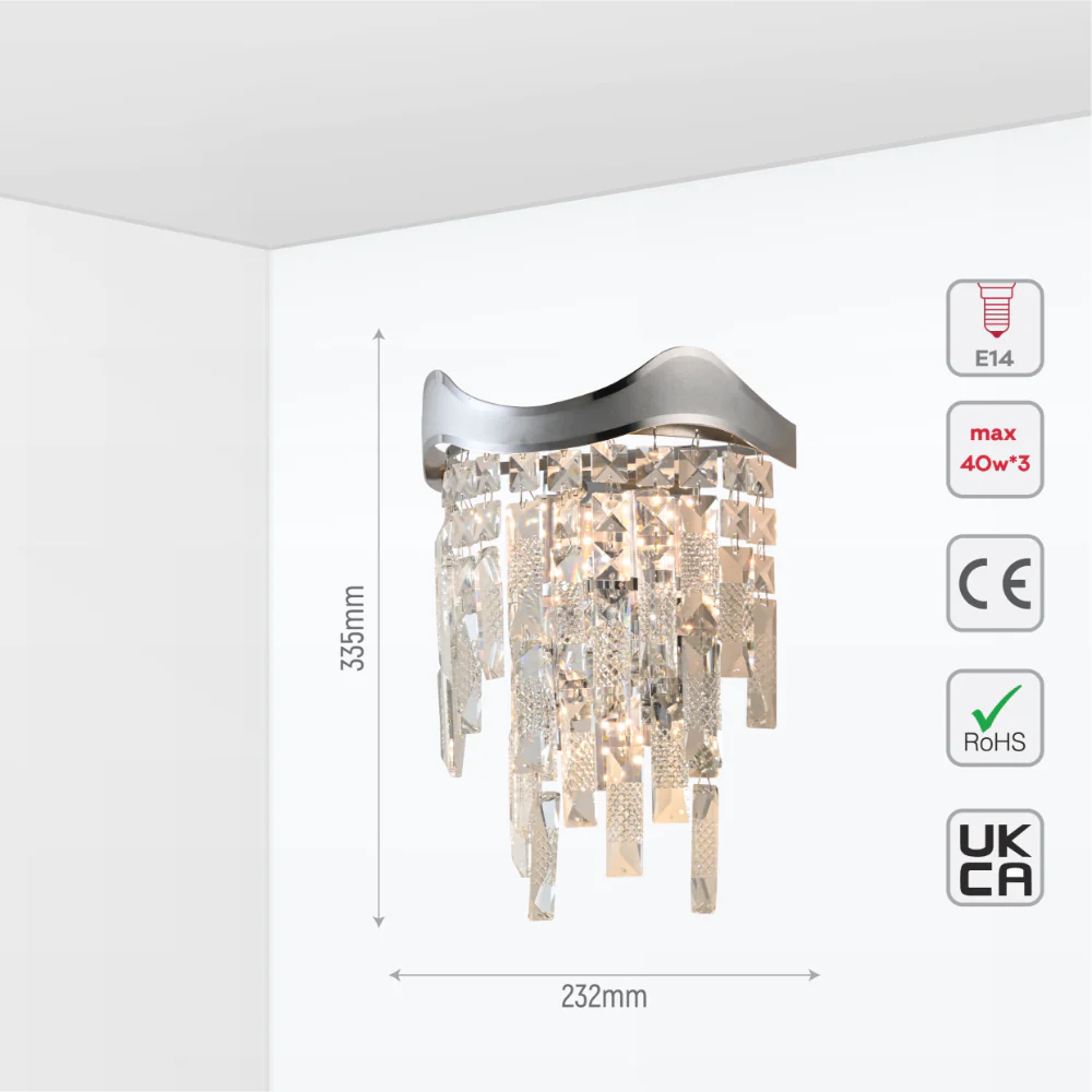 Хрустальная бра с короной в современном интерьере, идеально подходит для гостиных и спален в изысканном стиле.