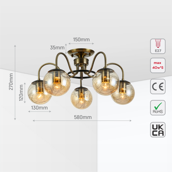 Основное изображение лампы с изгибающимся гусём из античной латуни, идеально подходящей для интерьеров в стиле ретро.