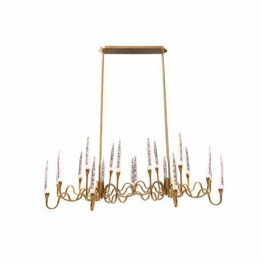 Main image of Candle French Mediterranean Tiered Gold Finishing Kitchen Island Chandelier Ceiling Light with 20xG4 | TEKLED 159-17520