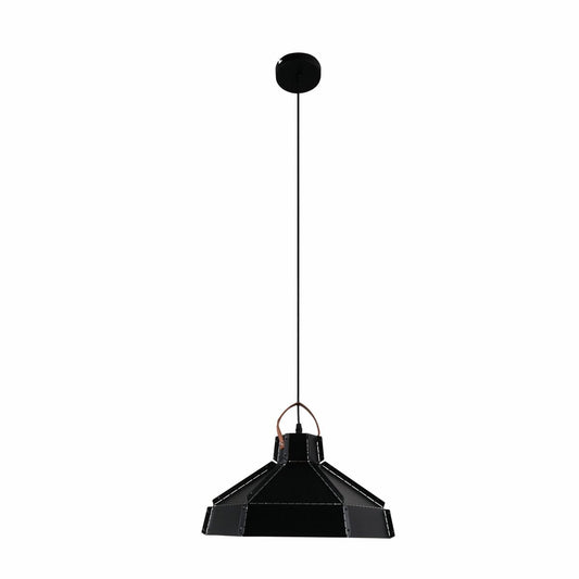 Main image of Esagono Maxi Black Metal Pendant Light with E27 Fitting | TEKLED 159-17352