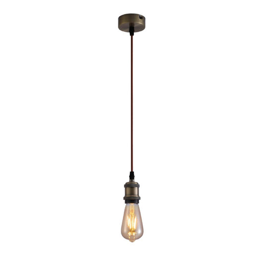 Main image of Vintage Industrial Retro Basic Pendant Ceiling Light E27 Antique Red Bronze Gold Nickel | TEKLED 150-19010