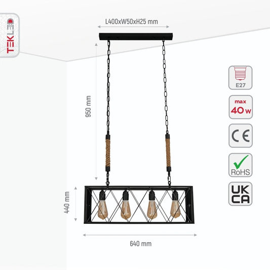 Технические характеристики черной кубической металлосветильника для острова, показывающие размеры и детали установки.