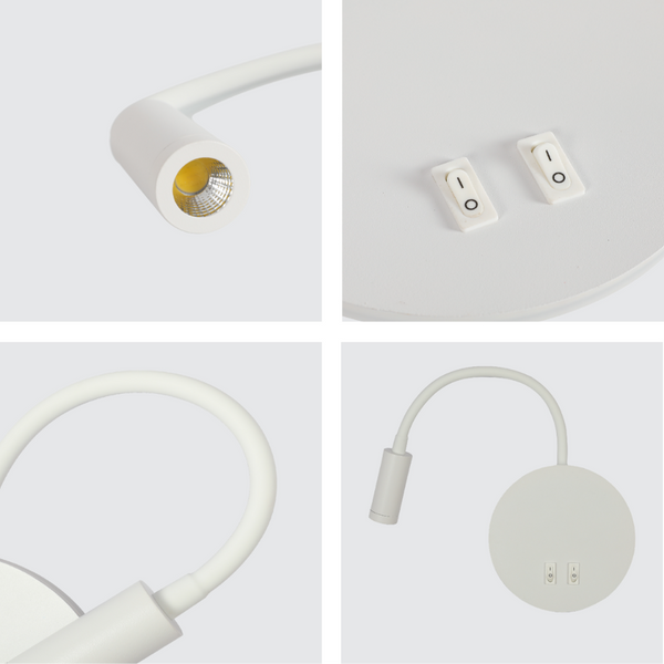 Гусеничный настенный светильник с LED-освещением, идеально подходящий для спальни в современном интерьере.