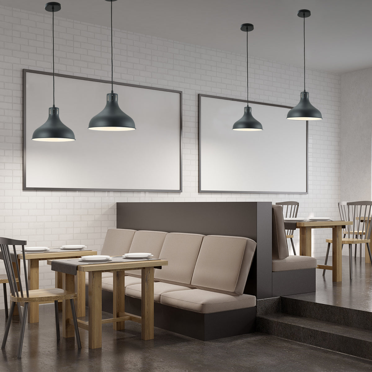 Подвесной светильник в форме луковицы в интерьере кухни, добавляющий уют в современный декор.