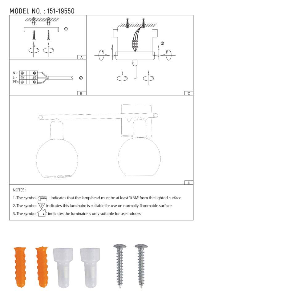 Современный винтажный настенный светильник с прозрачными шарами, идеально подходит для гостиных в стиле ретро.