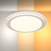 LED Flush Ceiling Light TEKLED Step LED Flush Ceiling Light White D500 6000K/4000K/3000K 42Wx2(TEKLED)--165-16004