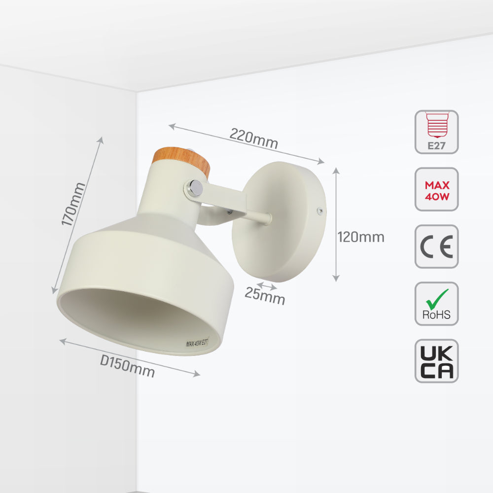Современный настенный светильник из дерева в стиле скандинавского дизайна, идеально подходит для уютной гостиной или спальни.