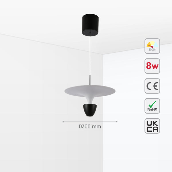 Основное изображение подвесного светильника "Фонтан", идеального для современных интерьеров гостиной или кухни.