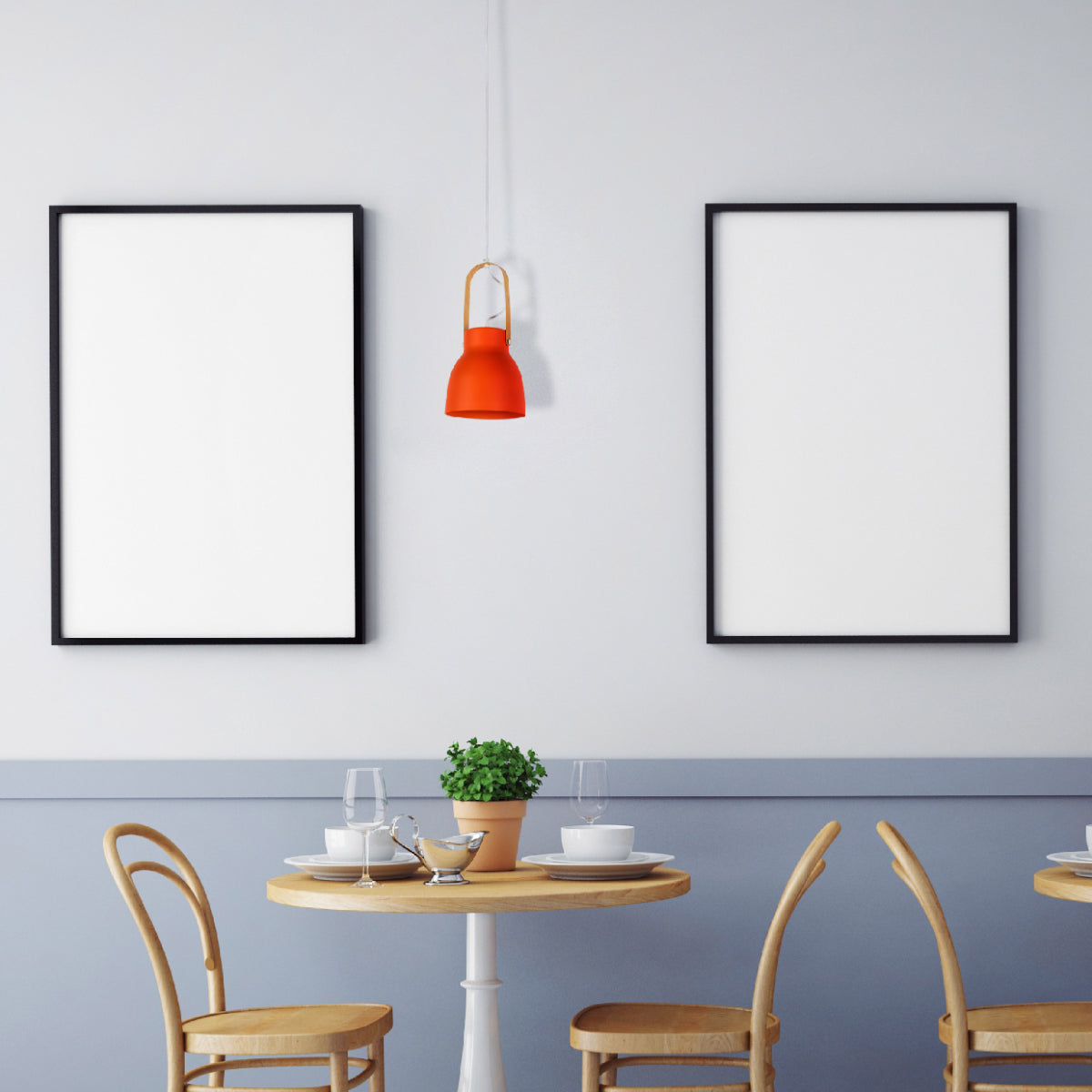 Конусный подвесной светильник в скандинавском стиле, идеально подходит для кухни или столовой, дополняя современный интерьер.