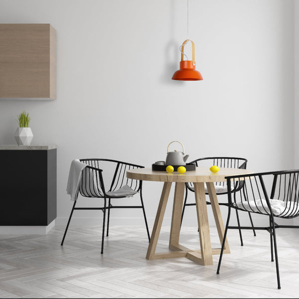 Современный подвесной светильник в форме конуса, отлично подходит для кухни в скандинавском стиле.