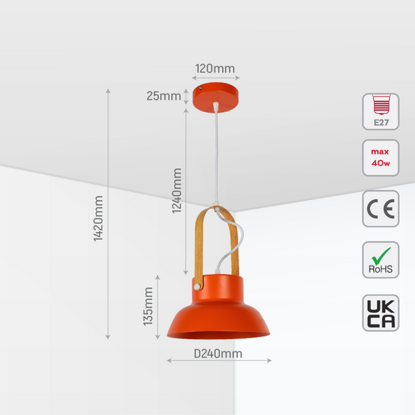 Модернистская подвесная лампа в форме конуса из нержавеющей стали, идеально подходит для кухонь в скандинавском стиле.