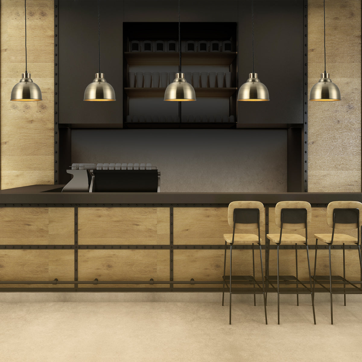 Подвесная светильник в форме купола, идеален для кухни в классическом стиле, создавая уютную атмосферу.