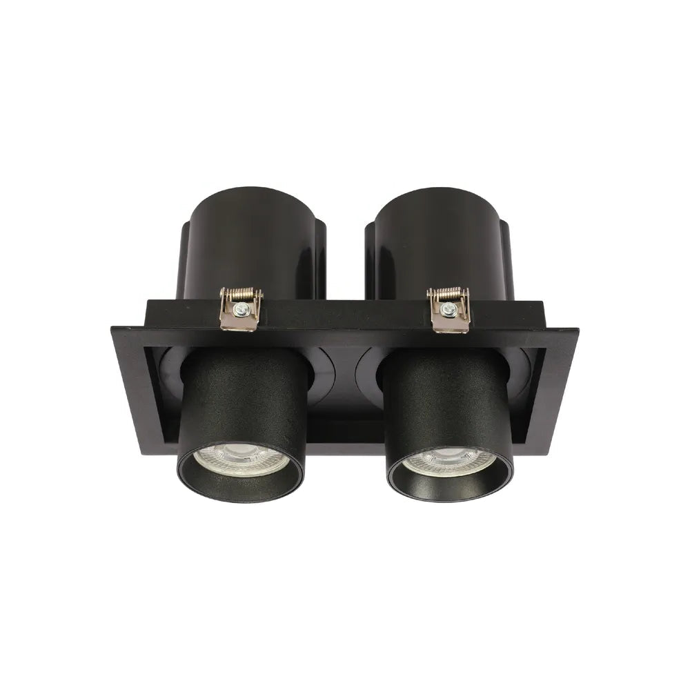 GU10 Downlight Fixture TEKLED Vortex Retractable Recessed Swivel Spotlight-2 Head-172-03148