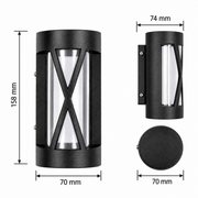 Светильник SMD 9001A 12W BLACK 3000K (TEKLED)