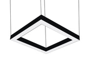 Светильник алюминиевый 36W/m W50/24V, H50мм S/U, подвесной, шестигранный (6х250) 12