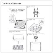NIKA IP44 төртбұрышты жарықдиодты төбе шамы