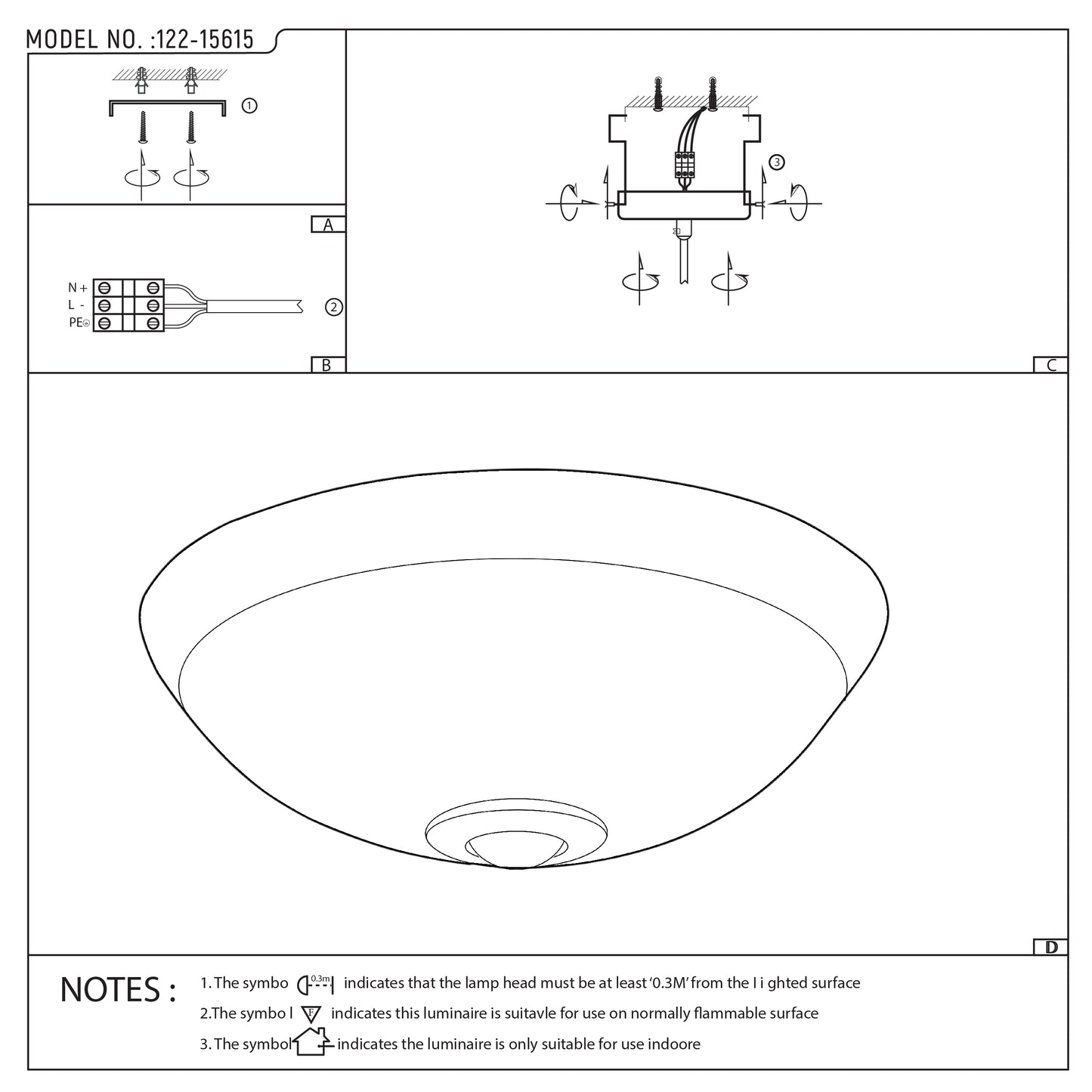 E27 Металл жақтау стиліндегі аспа шамы