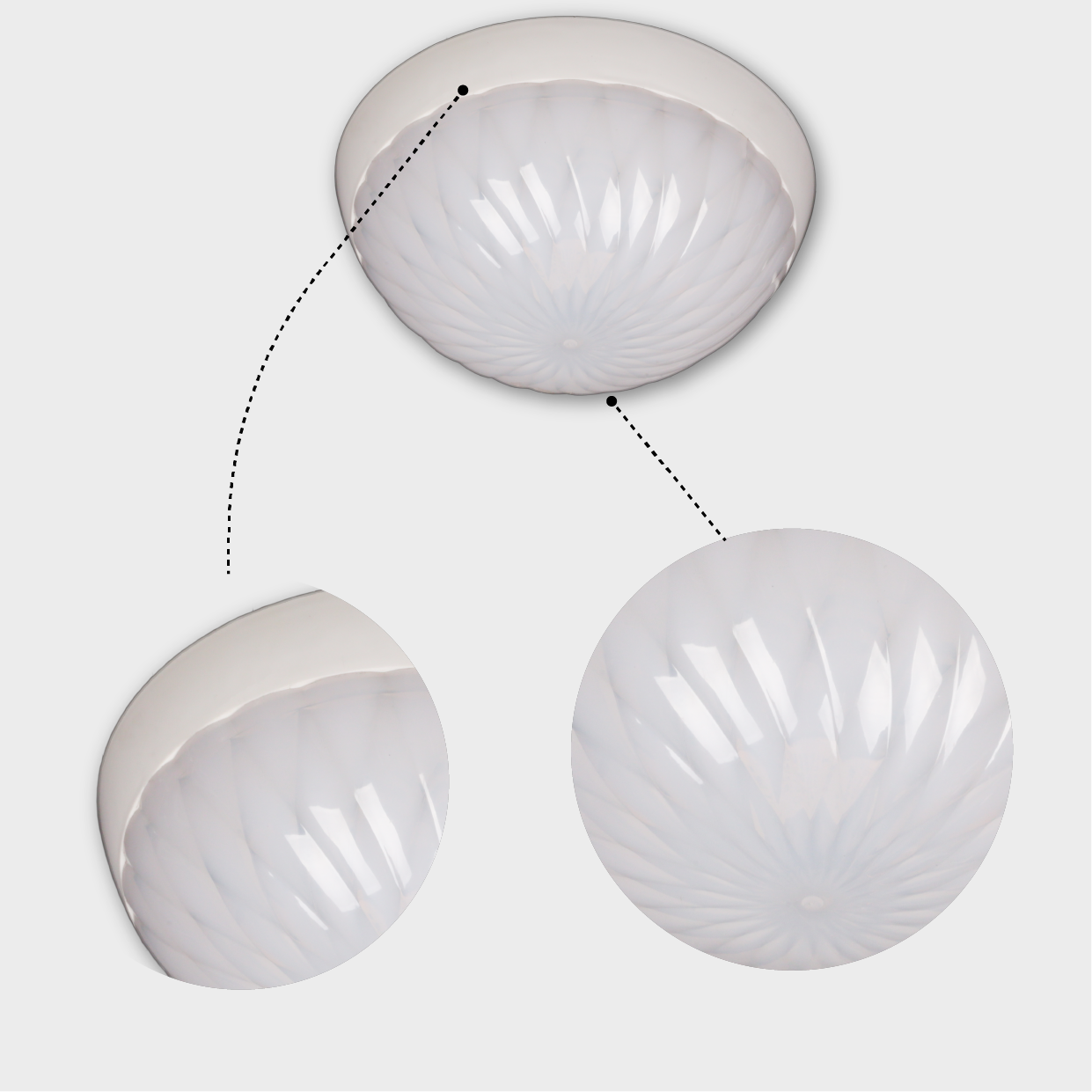 Потолочный светильник KAMELYA MINI LED, 18Вт, диаметр 230 мм, опаловый матовый плафон