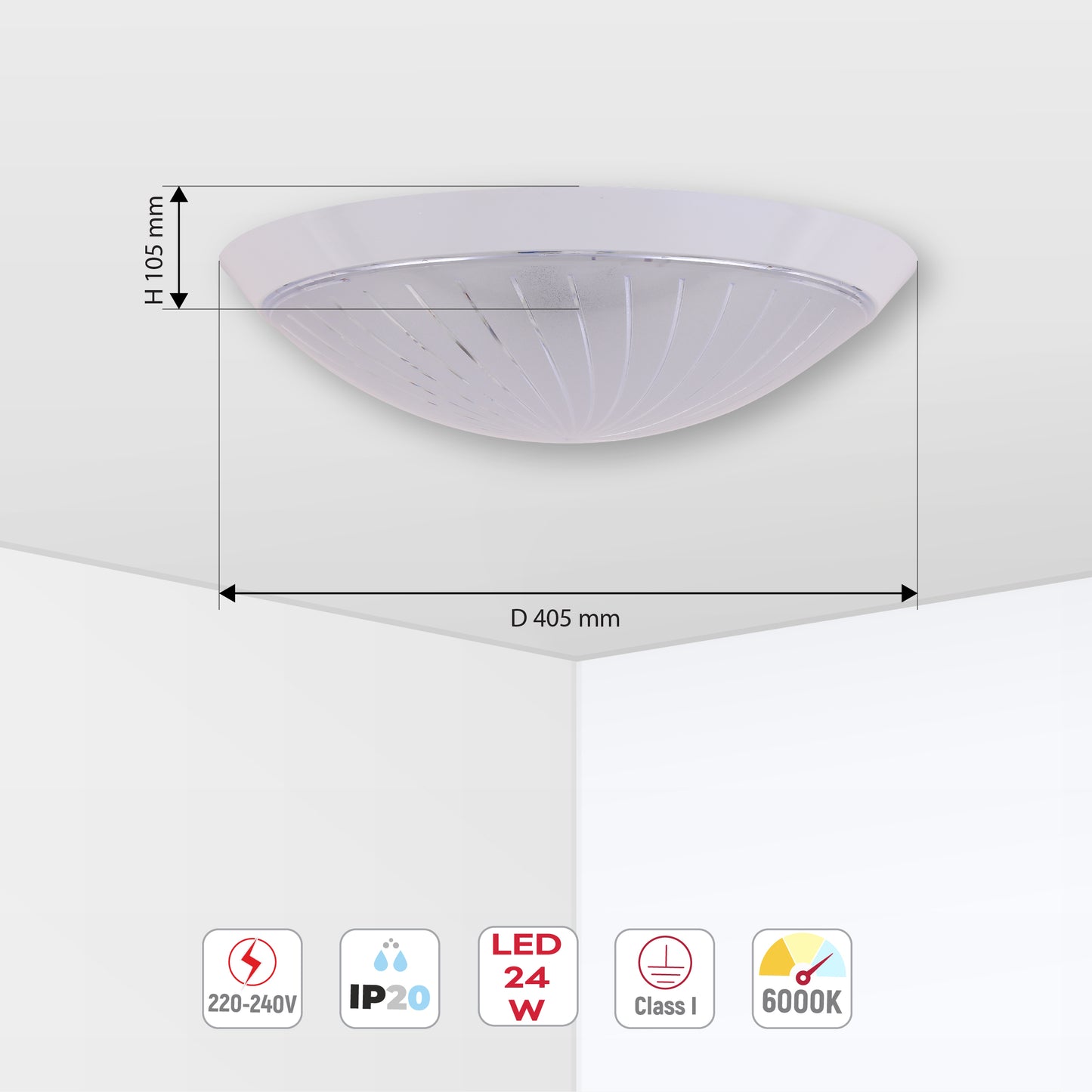 Потолочный светильник AKASYA MAXI LED, диаметр 400 мм