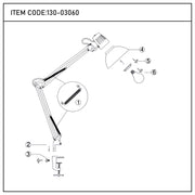 C-Clamp E27 жылжымалы қондырғысы бар Atlas Architect үстел шамы