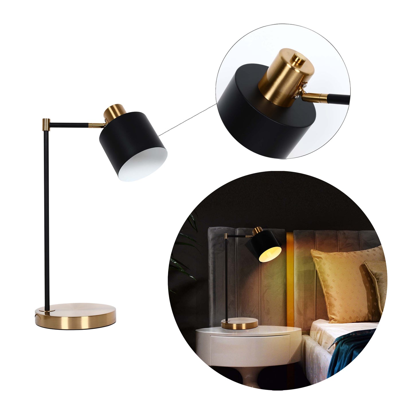 C-Clamp E27 жылжымалы қондырғысы бар Atlas Architect үстел шамы