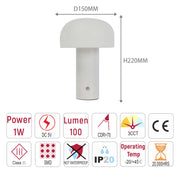Современная LED-лампа в минималистичном дизайне в форме гриба