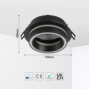 Low UGR Fixed Recessed FR505 GX53 Downlighter Square