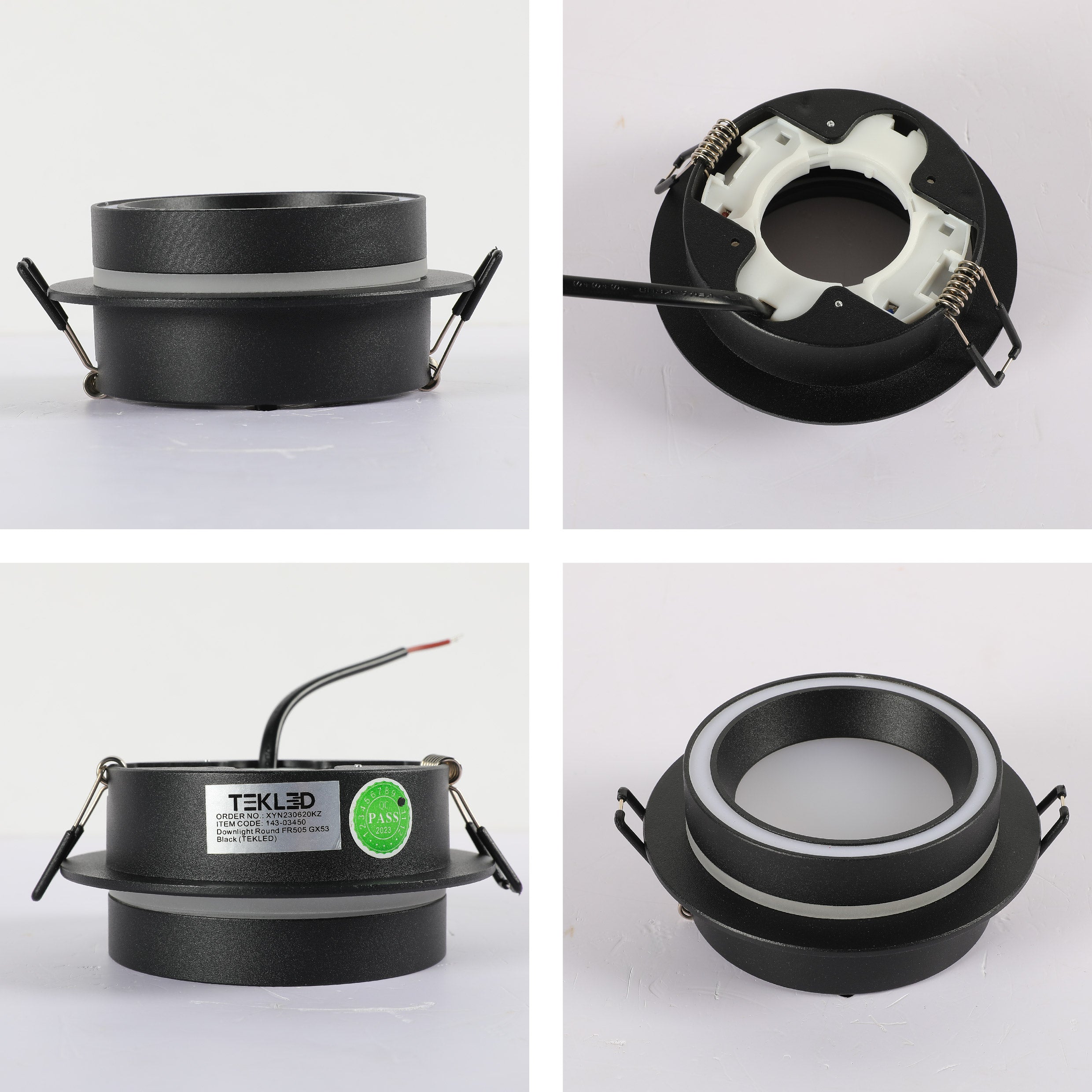 Low UGR Fixed Recessed FR505 GX53 Downlighter Square