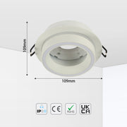 Low UGR Fixed Recessed FR505 GX53 Downlighter Square
