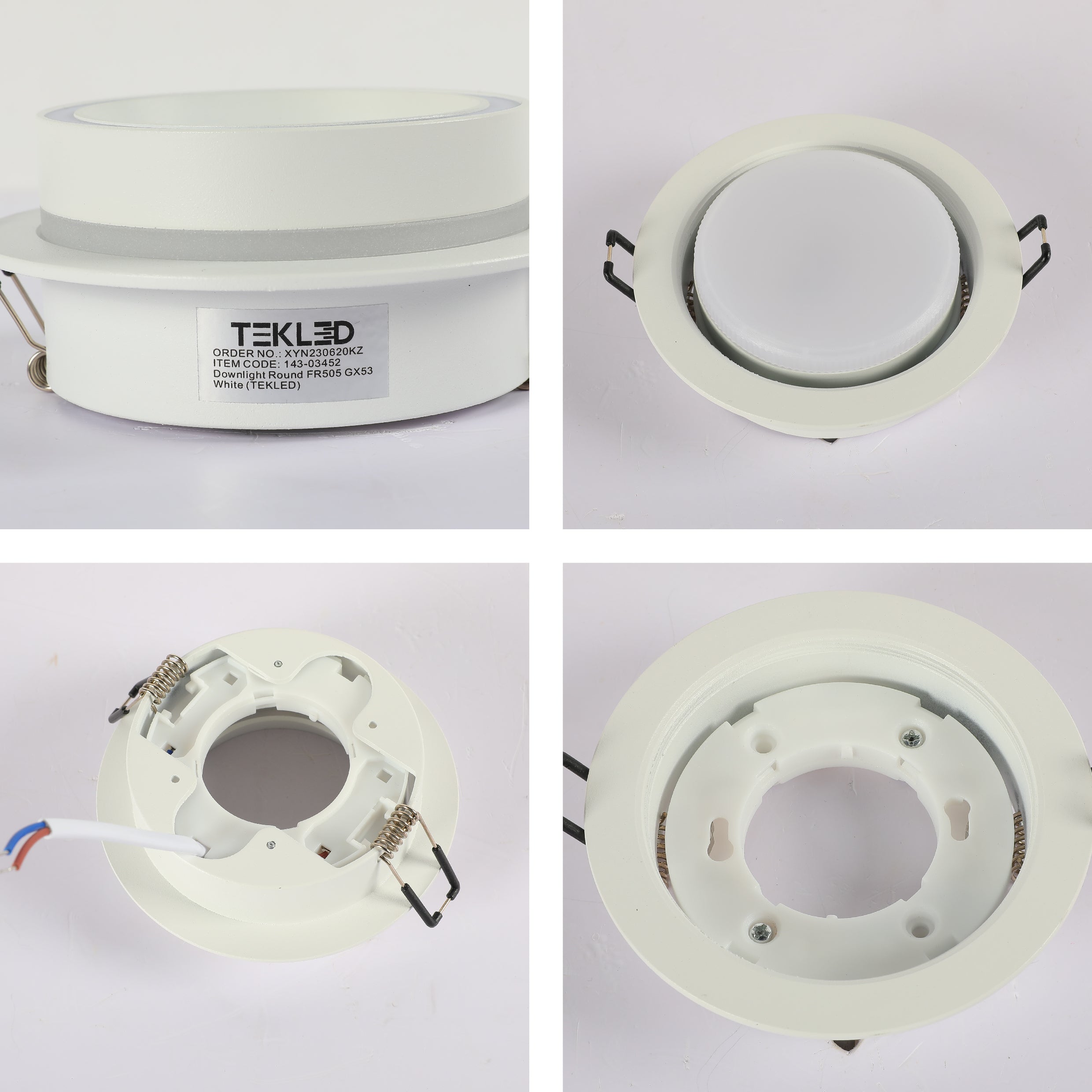 Low UGR Fixed Recessed FR505 GX53 Downlighter Square
