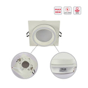 Low UGR Fixed Recessed FR505 GX53 Downlighter Square