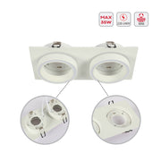Low UGR Fixed Recessed FR505 GX53 Downlighter Square