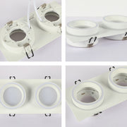 Low UGR Fixed Recessed FR505 GX53 Downlighter Square