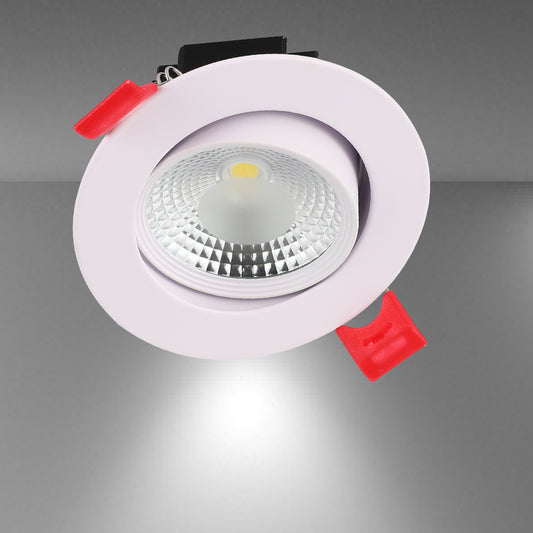 Встраиваемый светодиодный спот COB, 5Вт, 6000K, корпус PC