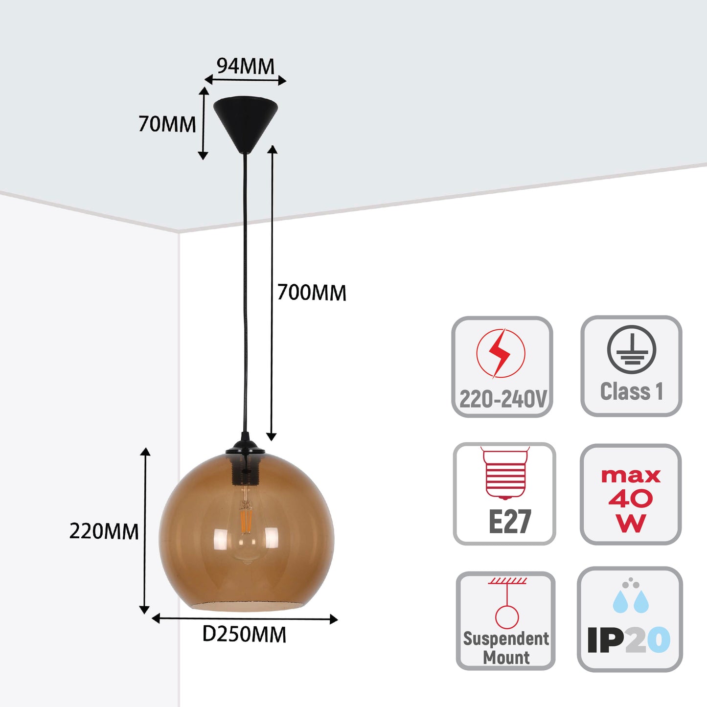 Подвесной Светильник-Шар