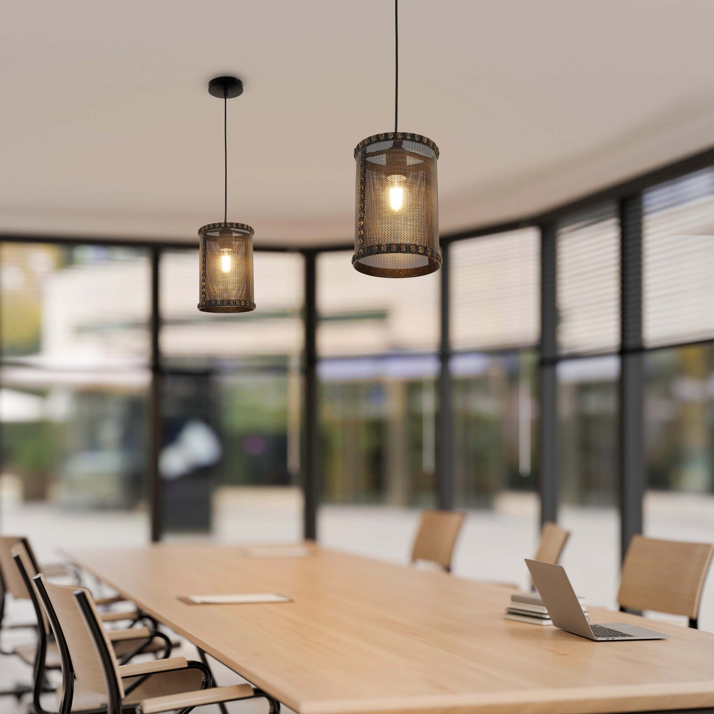 Металл лазермен кесілген глобус пішіні бар Malunga аспа шамы E27