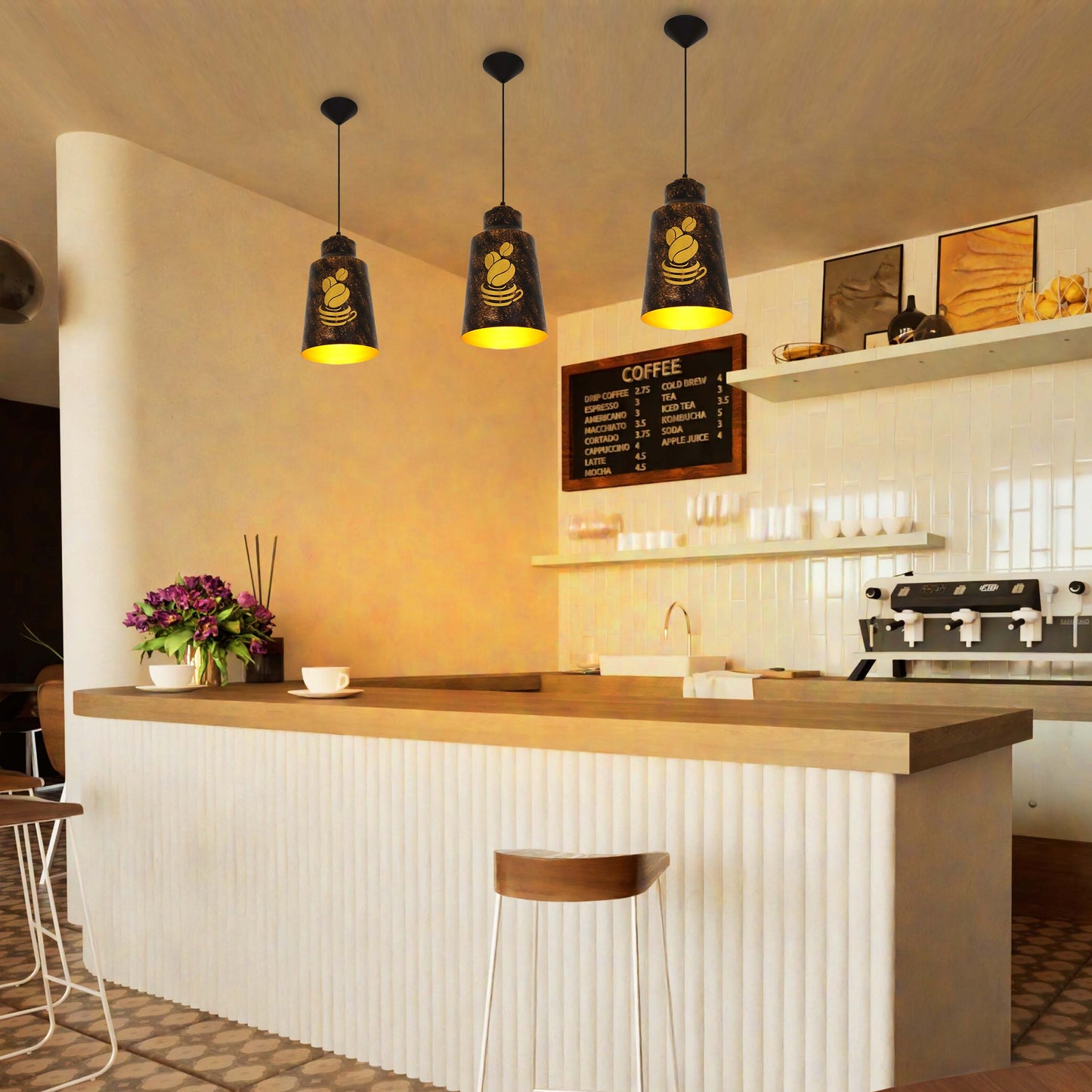 Подвесной Светильник 'Industrial Dome' (Черное Золото)