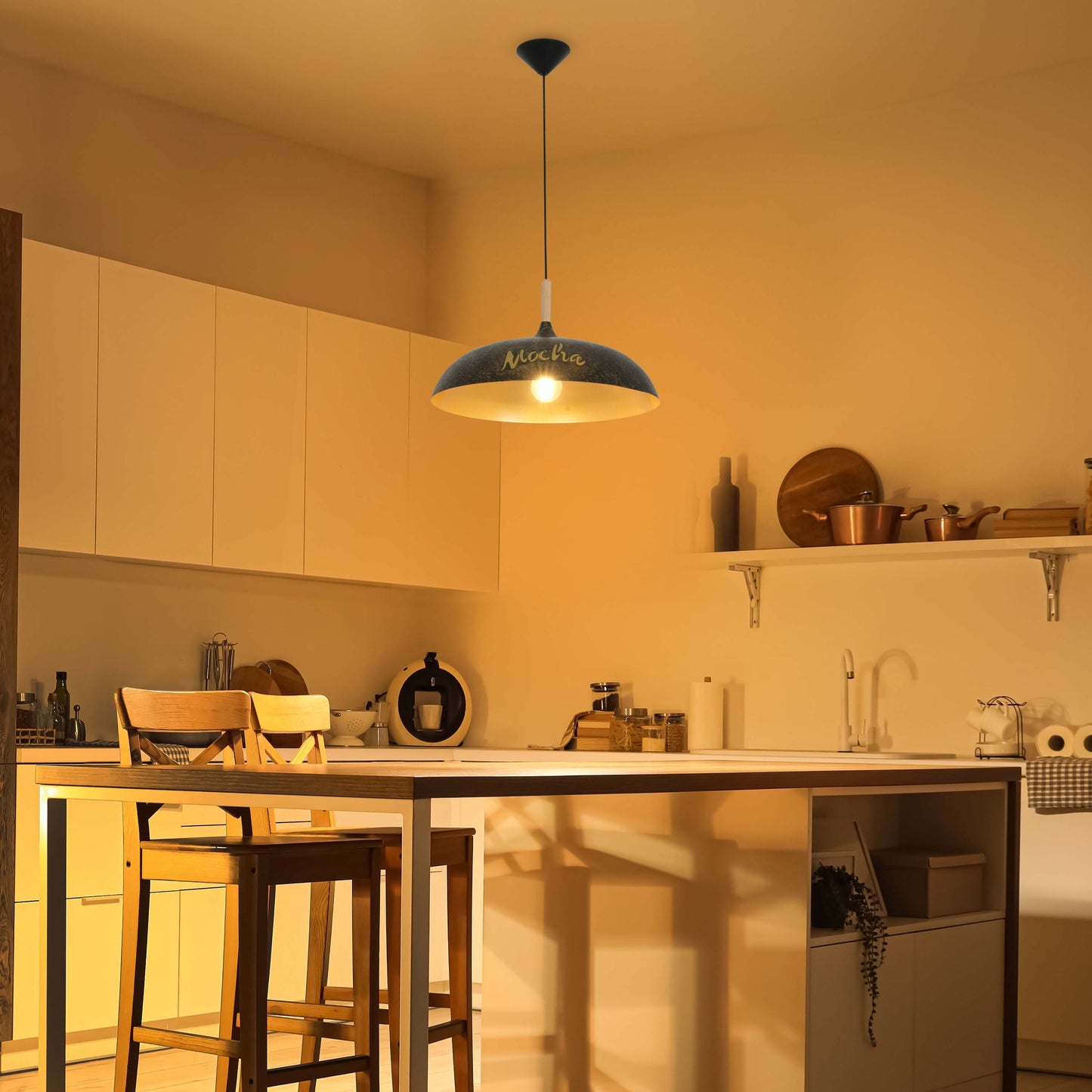 Подвесной Светильник 'Industrial Dome' (Черное Золото)