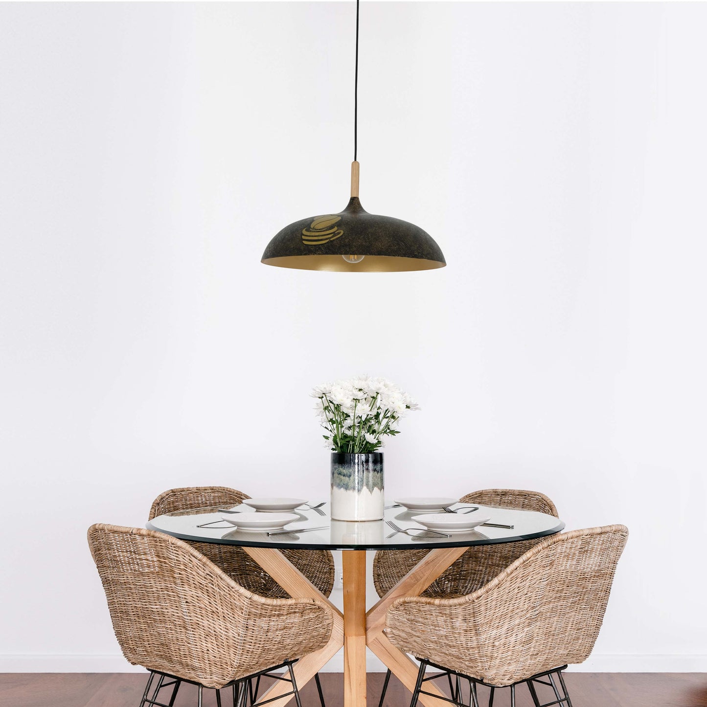 Подвесной Светильник 'Industrial Dome' (Черное Золото)