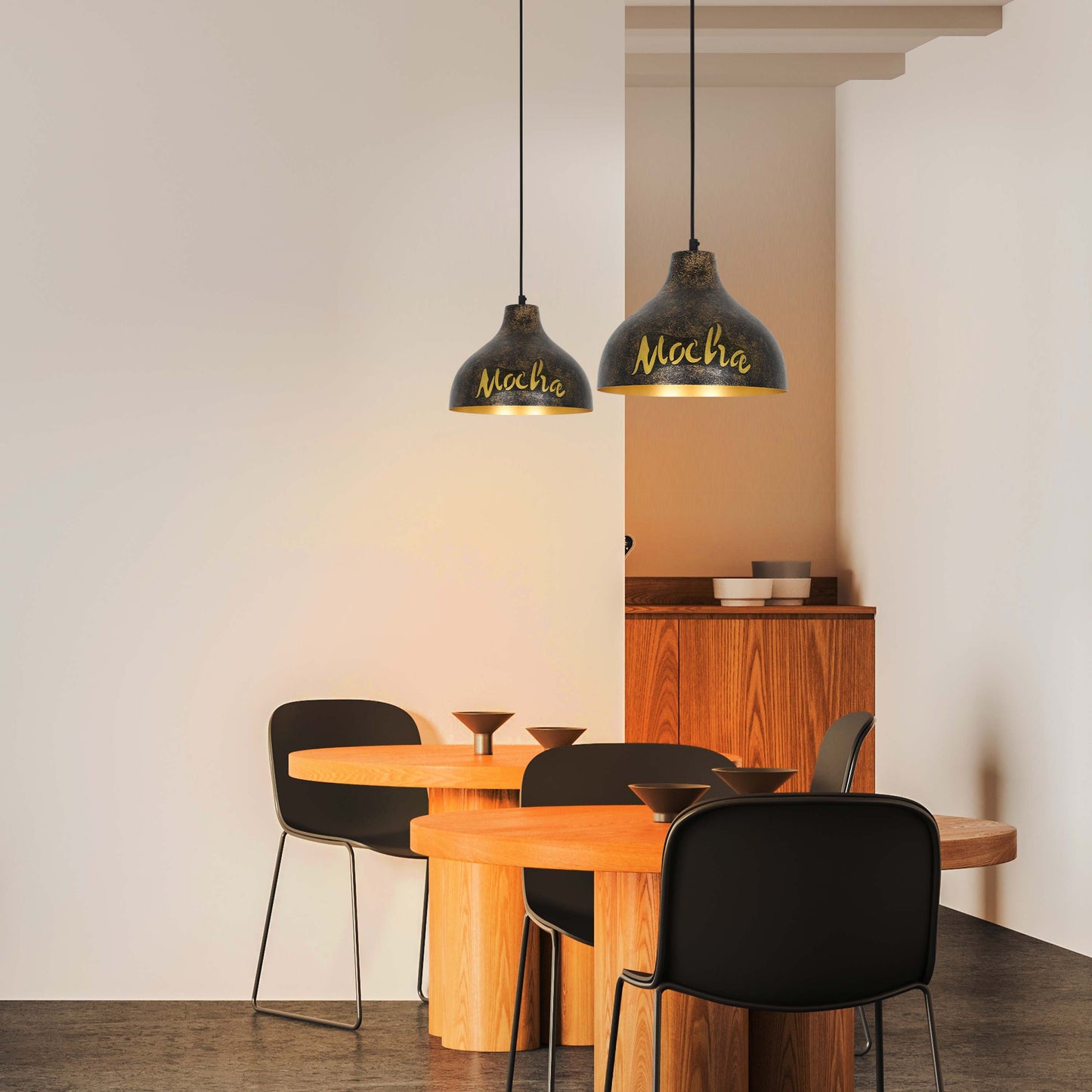 Подвесной Светильник 'Industrial Dome' (Черное Золото)