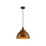 Main image of Brooklyn Vintage Metal Dome Pendant Light Pewter Copper  Bronze E27  | TEKLED 150-18209